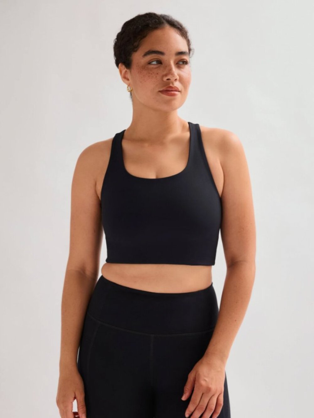 Girlfriend Collective Black Paloma Racerback Bra